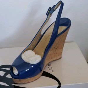 Nine West Blue Wedges (Size 7)